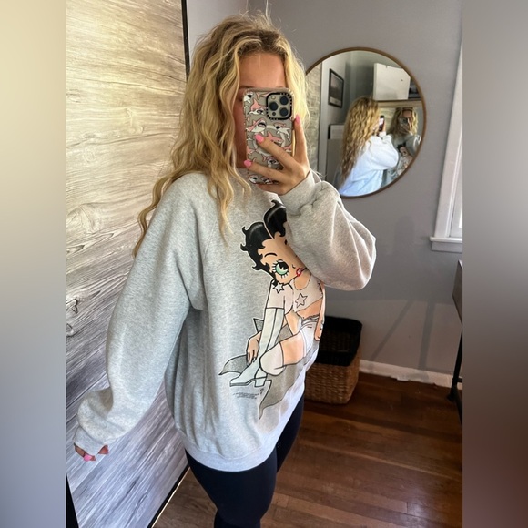 Vintage 1995's Betty Boop Y2K sweater Rock Star XL - Picture 4 of 10